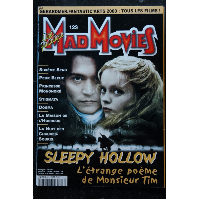 Ciné Fantastique MAD MOVIES  n°122  * 1999 *  Sixième Sens Psychose Shining L'Exorciste Alien Opération Peur