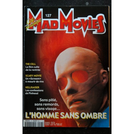 Ciné Fantastique MAD MOVIES  n°126  * 2000 *  X-MEN  Le pacte des loups  Pitch Black Destination Finale Possessed FURIA