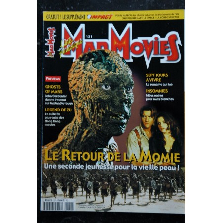 Ciné Fantastique MAD MOVIES  n°130 * 2001 *  LE COUVENT  Dossier TRASH  le seigneur des anneaux intuitions l'exorciste ring