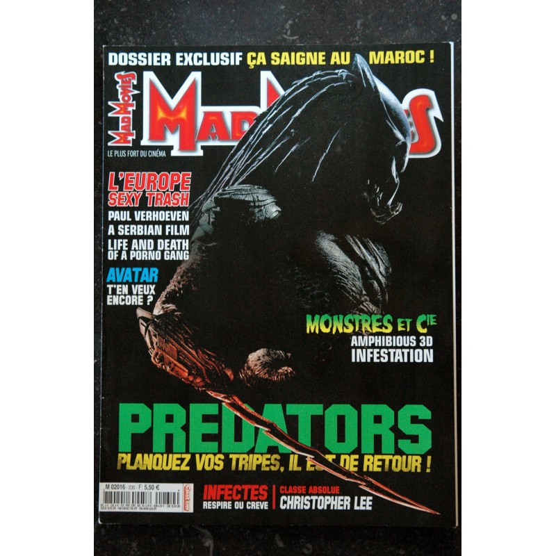 Ciné Fantastique MAD MOVIES  n°220  * 2009 *  TERMINATOR Renaissance  Antichrist  Moon  Vertige  Jusqu'en enfer PANDORUM