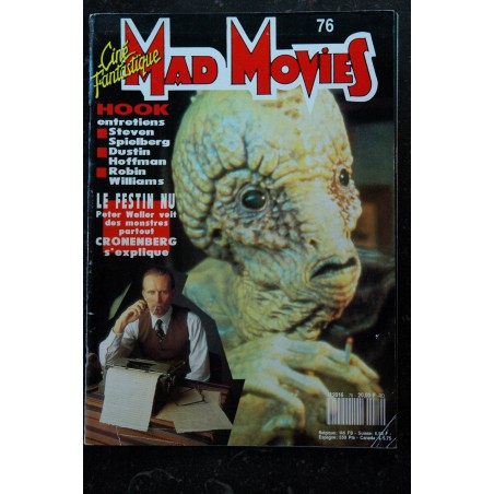 Ciné Fantastique MAD MOVIES  n° 74  * 1991 *  EVIL DEAD 3  ROCKETEER  FREDDY  Capitaine ELBERGSPI
