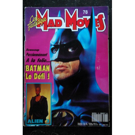 Ciné Fantastique MAD MOVIES  n° 76  * 1992 *  HOOK  S. SPIELBERG D. HOFFMAN R. WILLIAMS  Le Festin nu P. Weller CRONENBERG