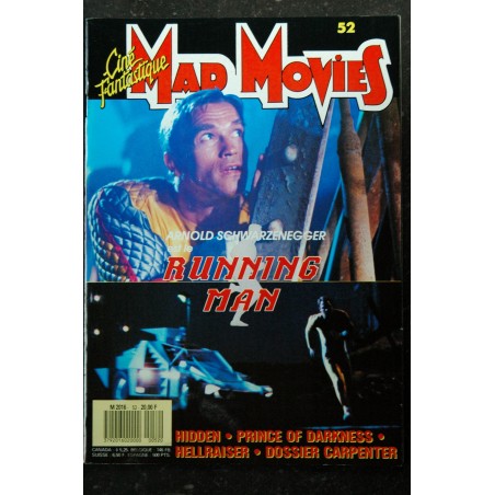 Ciné Fantastique MAD MOVIES  n° 52  * 1988 *  ARNOLD SCHWARZENEGGER RUNNING MAN  HIDDEN HEERAISER