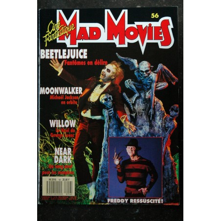 Ciné Fantastique MAD MOVIES  n° 56  * 1988 *  BEETLEJUICE  MOONWALKER  WILLOW  NEAR DARK FREDDY