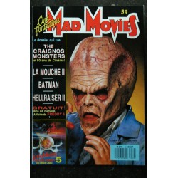 Ciné Fantastique MAD MOVIES  n° 59  * 1989 *  The craignos monsters LA MOUCHE II  BATMAN  HELLRAISER II