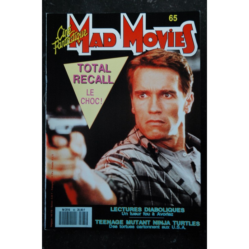 Ciné Fantastique MAD MOVIES  n° 65  * 1990 *  TOTAL RECALL SCHWARZENEGGER  VERHOEVEN   TURTLES