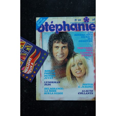 STEPHANIE 020 1973 DECEMBRE COVER STONE & CHARDEN PATRICK JUVET LENORMAN OSMONDS + POSTER C. JEROME STEPHANIE 020 1973 DECEMBRE COVER STONE & CHARDEN PATRICK JUVET LENORMAN OSMONDS + POSTER C. JEROME