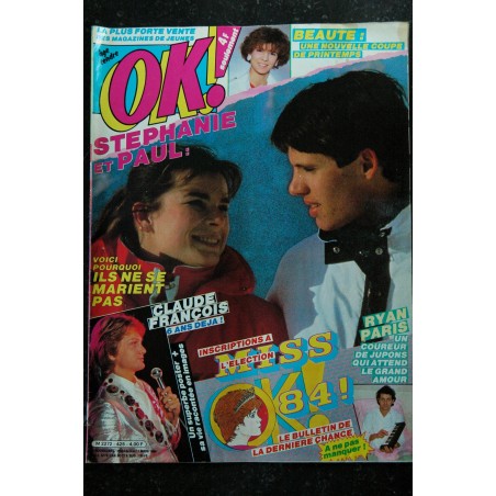 OK ! âge tendre 424 ANTHONY DELON  MICHAEL JACKSON  KIM WILDE