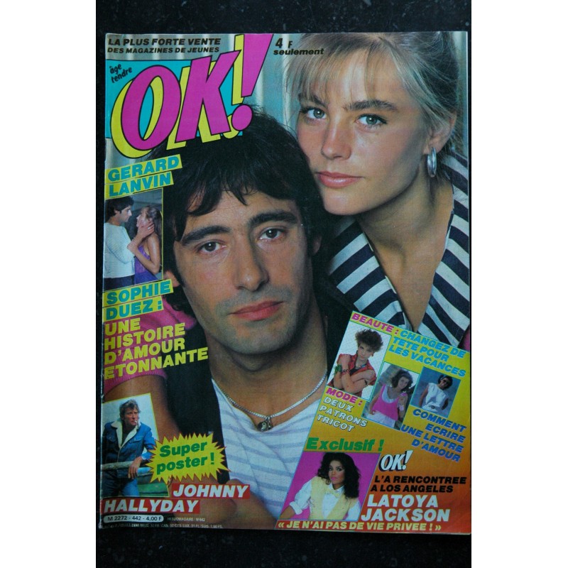 OK ! âge tendre 444  SOPHIE MARCEAU ALAIN SOUCHON TELEPHONE