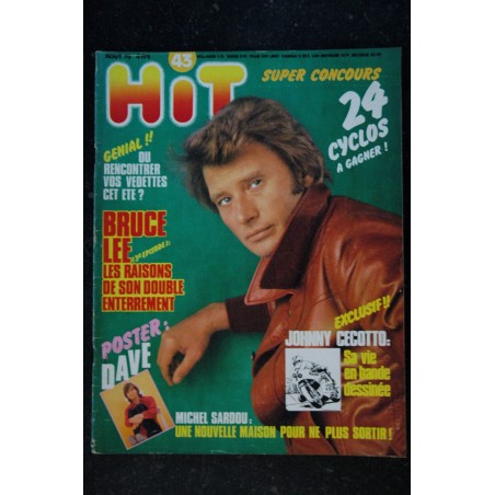 Hit Magazine 42   * 1975 juillet  *   Bruce LEE  SARDOU CARLOS MIKE BRANT  KEN HOWARD