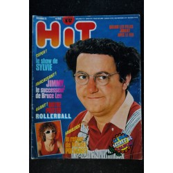 Hit Magazine 47  * 1975 décembre  *   COLUCHE  SYLVIE POLNAREFF  CHRISTOPHE  Poster ROLLERBALL