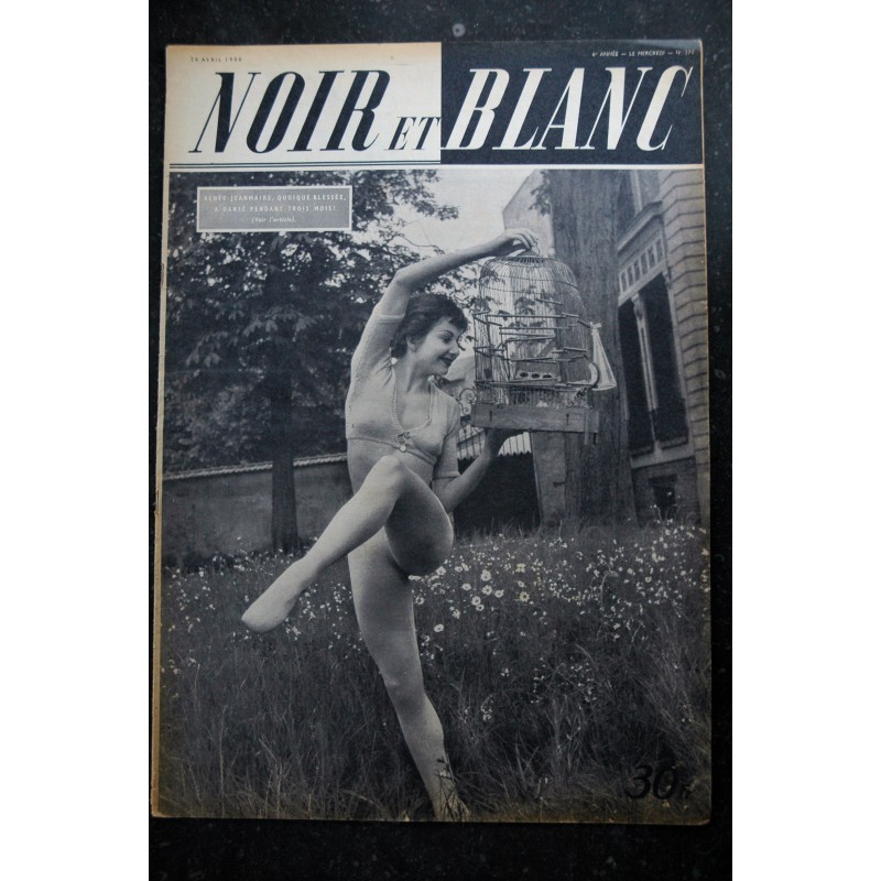 NOIR ET BLANC  270  *  26 avril 1950  *  Renée JEANMAIRE - Michel SIMON - Au printemps à Paris les amoureux sont seuls au monde