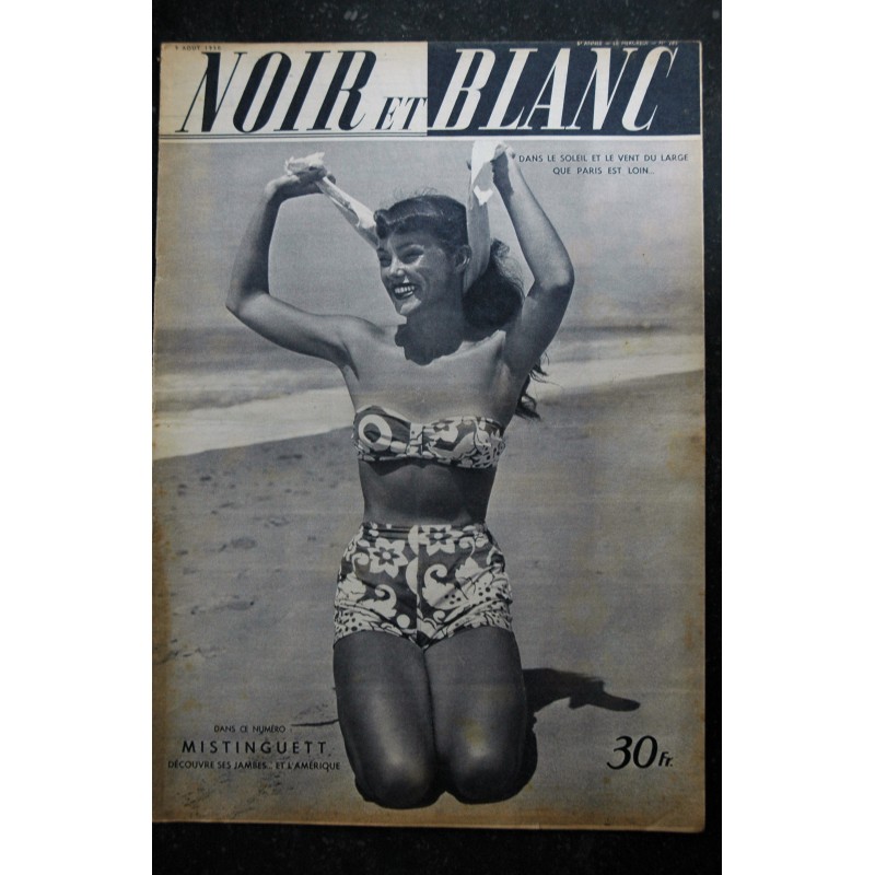 NOIR ET BLANC  285  *  9 août 1950  *  MISTINGUETT - FERNANDEL  - Allemagne 1950 hobereaux parvenus et pauvres