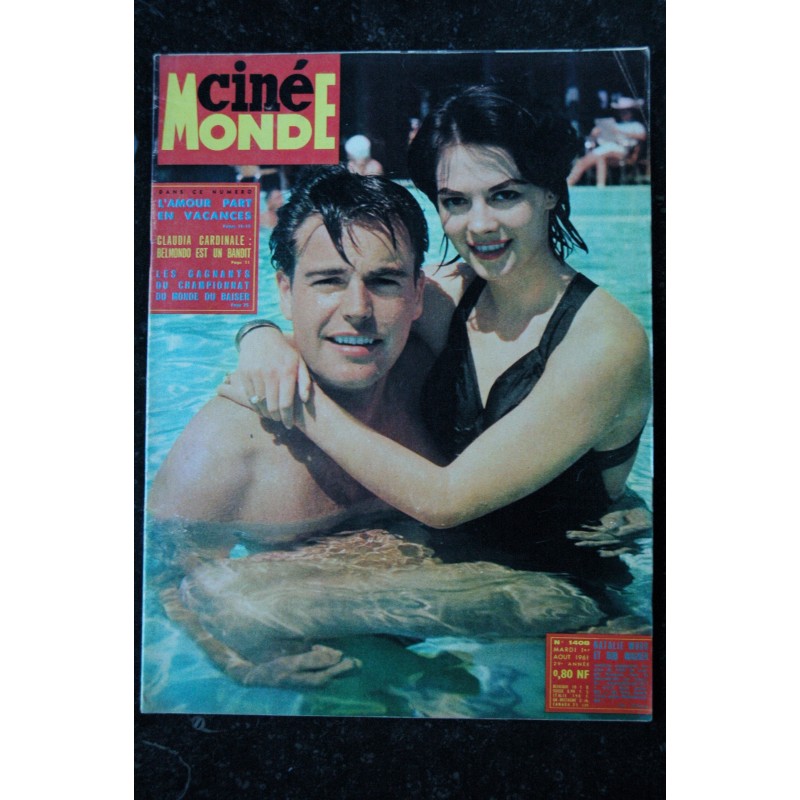 Cinémonde n° 1400  *  1961  *  BRIGITTE BARDOT  Marlon BRANDO Catherine SPAAK Jean- Claude BRIALY
