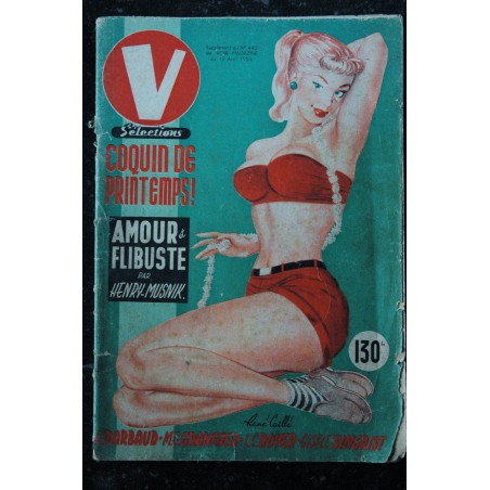 V Magazine V 59 Sélections 1959 Eté - Ces amours de monstres - Poster Pin-up BRENOT -- Dessins G. PICHARD René CAILLE V Magazine V 59 Sélections 1959 Eté - Ces amours de monstres - Poster Pin-up BRENOT -- Dessins G. PICHARD René CAILLE