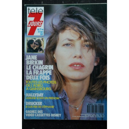 Télé 7 Jours  1621  *  1991  *     SOPHIE MARCEAU cover + 4 pages   SARDOU  Claude FRANCOIS junior