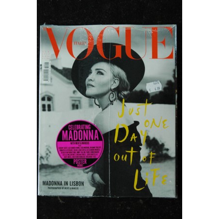 VOGUE ITALIA 816 AGOSTO 2018 COVER MADONNA JUST ONE DAY OUT OF LIFE MADONNA IN LISBON PHOTOGRAPHED MERT & MARCUS + POSTER