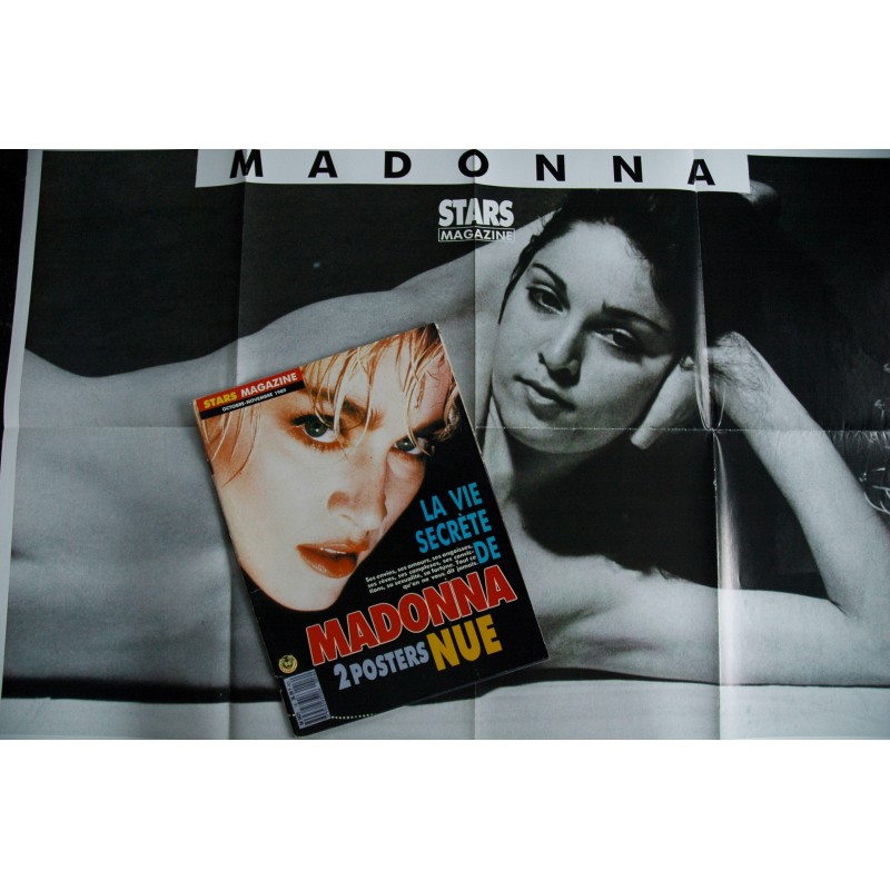 STARS MAGAZINE 16 LA VIE SECRETE DE MADONNA + 2 POSTERS NUE 1989