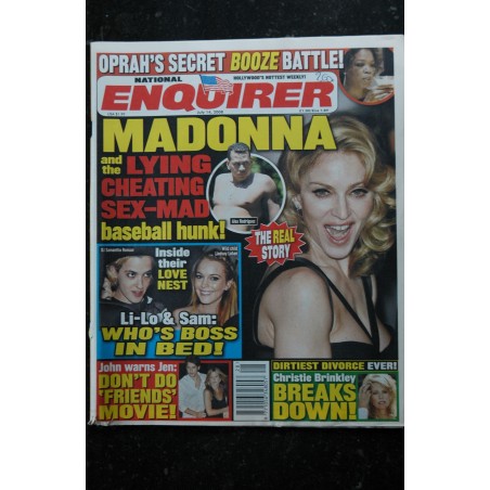 National ENQUIRER  2005 08 Cover MADONNA  + 2 p.