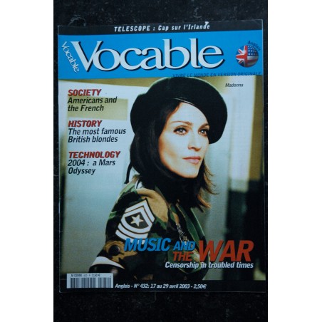 VOCABLE 286 9 JANVIER 1997 COVER MADONNA SINGIN' AGAIN