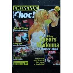 ENTREVUE CHOC ! HS   2003/10  COVER MADONNA & BRITNEY SPEARS LE BAISR CHOC 10 PAGES EXCLUSIVES
