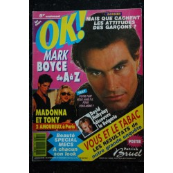 OK ! âge tendre 746 1990 AVRIL COVER MADONNA POSTER LES PHOTOS DE SON CONCERT AU JAPON NICK KAMEN