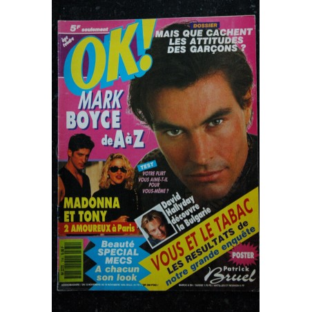 OK ! âge tendre 746 1990 AVRIL COVER MADONNA POSTER LES PHOTOS DE SON CONCERT AU JAPON NICK KAMEN