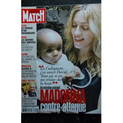 PARIS MATCH N° 2999 2006 NOVEMBRE COVER MADONNA ADOPTION DE DAVID 6 PAGES CHARLOTTE RAMPLING