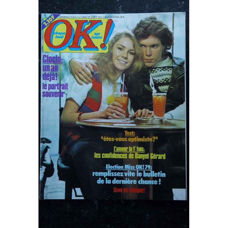 OK ! âge tendre 187   août 1979  *   Gérard LENORMAN  KAREN CHERYL  SARDOU KURT RUSSEL Keith Richard