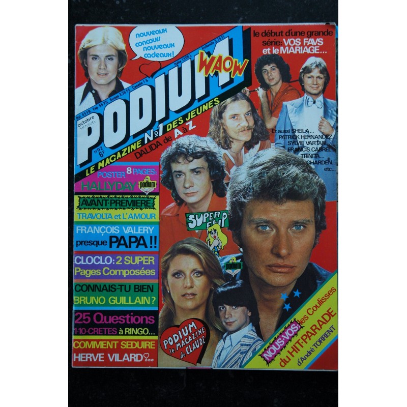 PODIUM n° 93 Claude FRANCOIS DAVE SHEILA Plastic Bertrand JUVET  - Posters voir détail - 1979 11