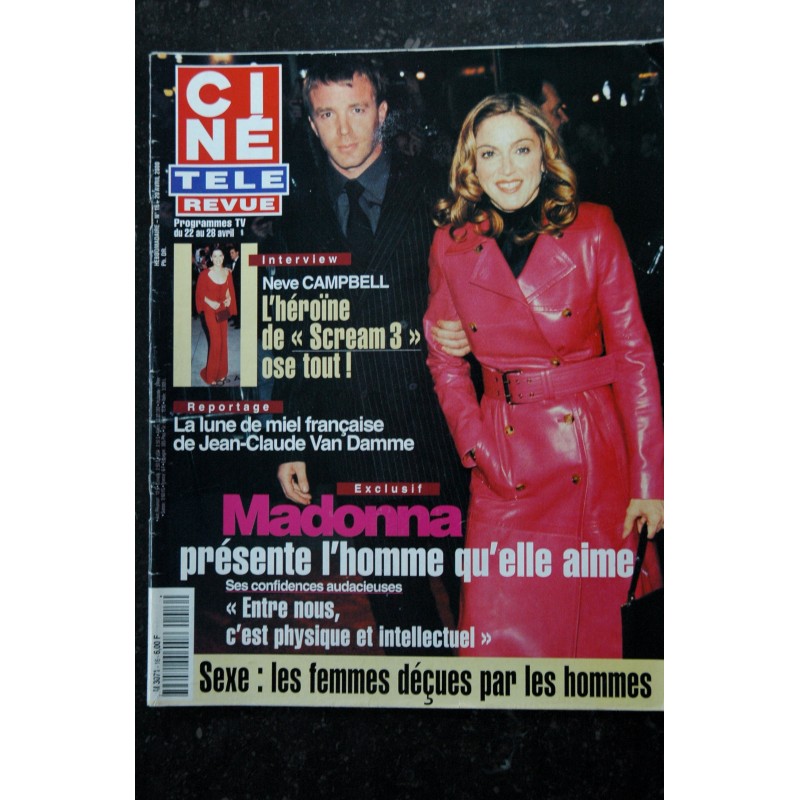 CINE TELE REVUE N° 11 16 MARS 2006 COVER MADONNA JEAN-CLAUDE VAN DAMME MILLA JOVOVICH LUIS REGO