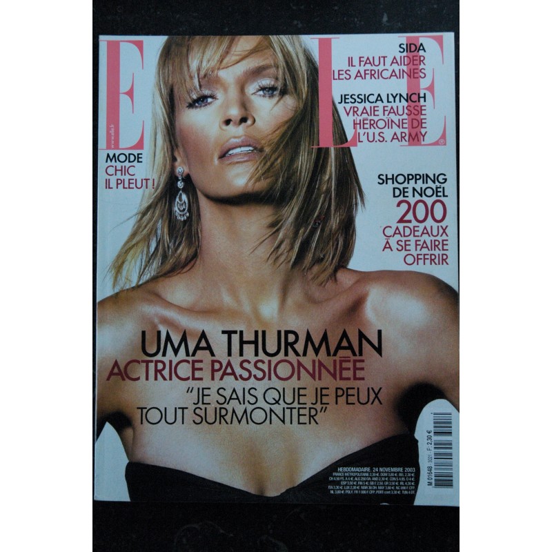 ELLE 3016 20 octobre 2003 ESTELLE LEFEBURE Cover + 12 pages  - Woody ALLEN - Bettina RHEIMS - Shirin EBADI - 196 pages