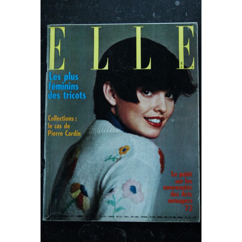 ELLE 1407  04 décembre 1972  Cover bustier LAGERFELD - Papillon Henri Charrière - Jean-Pierre CASSEL -  212 p. Fashion Vintage