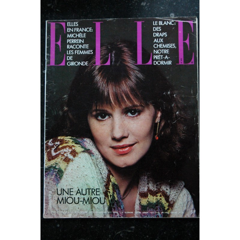ELLE 1558  17 novembre 1975  Elle a 30 ans Cover - POLNAREFF - Agostina BELLI - Jeanne GOUPIL - 156 p. Fashion Vintage