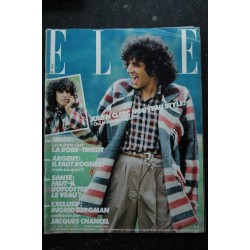 ELLE 1812  29 septembre 1980  Julien CLERC Cover + 6p. - Ingrid BERGMAN 8 p. - I. Huppert - A. Girardot - 146 p. Fashion Vintage