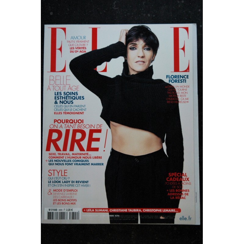 ELLE 3693  30 septembre 2016  Charlotte GAINSBOURG Cover + 10 p. - Angelina Jolie - Norah Jones - 186 p. Fashion Vintage