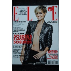 ELLE 3337 11 décembre 2009  Laeticia HALLYDAY Cover + 9 p. - Sigoutney WEAVER - Dree HEMINGWAY - 200 p. Fashion Vintage