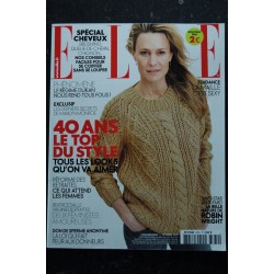 ELLE 3379 01 octobre 2010 ROBIN WRIGHT Cover + 6 p. - Dalle Despentes - M. MONROE - Demi MOORE -  225 p. Fashion Vintage