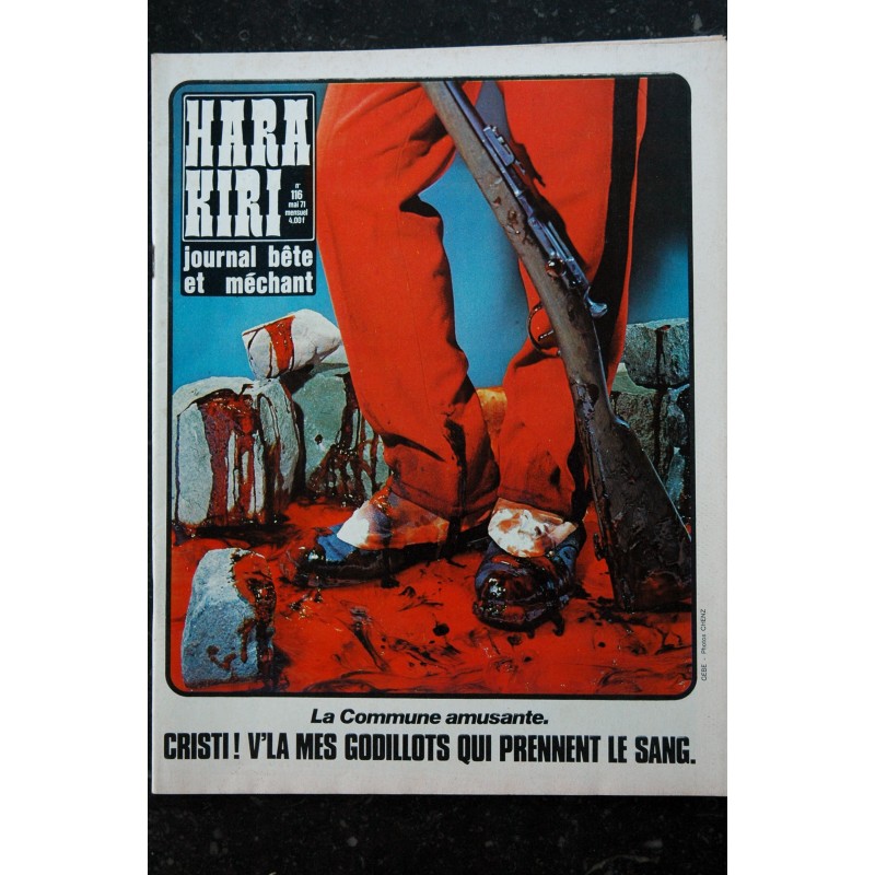HARA KIRI 116  MAI 1975 LA COMMUNE AMUSANTE   WOLINSKI CHENZ MARIE LOB CAVANNA