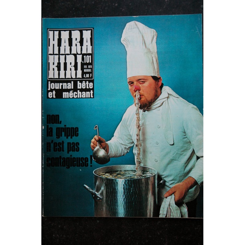 HARA KIRI 101  Février 1970 CAVANNA BB DELFEIL TON WOLINSKI PROFESSEUR CHORON