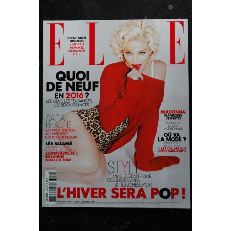 ELLE 2873 JANVIER 2001 MADONNA EXCLUSIF MON MARI MES ENFANTS MES DOUTES MES DESIRS