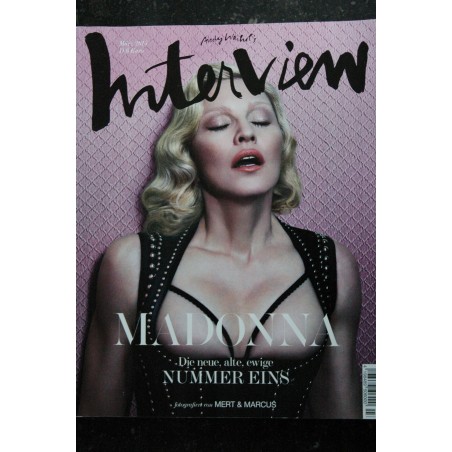 INTERVIEW MARZ 2015 COVER MADONNA DIE NEUE ALTE EWIGE NUMMER EINS Andy Warhol's INTERVIEW  Cover + 23 pages