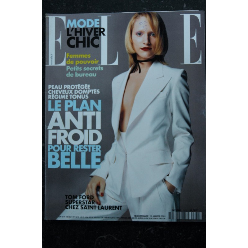ELLE 2871 08 janvier 2001 cover LIEKE - SARDOU Nathalie BAYE Armistead MAUPIN  - 100 pages
