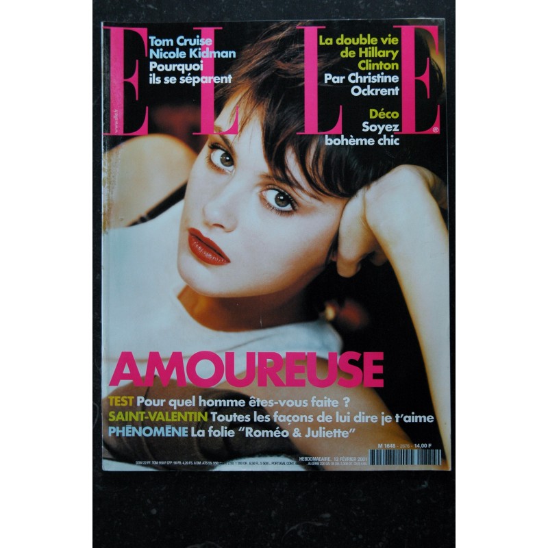 ELLE 2875  05 février 2001 cover MARIA - Dominique GILLOT Charlotte RAMPLING Christina RICCI Mode DENIM  - 148 pages