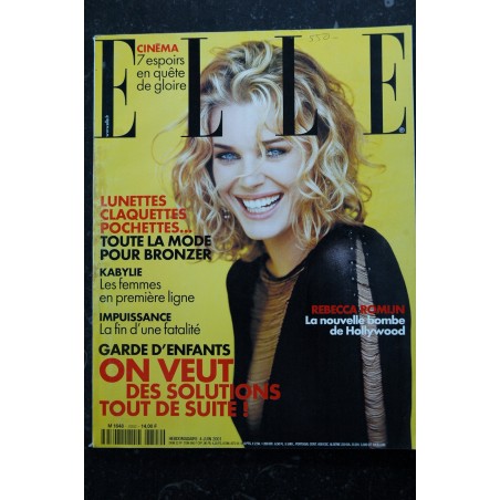 ELLE 2891 28 mai 2001 cover Uma THURMAN + 6 p. - 20 ans à Kaboul Lolo FERRARI Loft Story KENZA Monica LEWINSKY - 220 pages ELLE 2891 28 mai 2001 cover Uma THURMAN + 6 p. - 20 ans à Kaboul Lolo FERRARI Loft Story KENZA Monica LEWINSKY - 220 pages