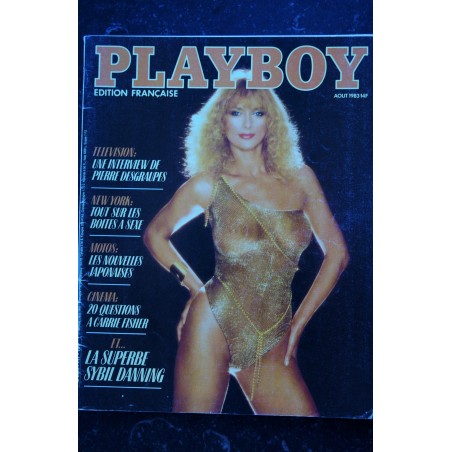 PLAYBOY 117 AOUT 1983 SYBIL DANNING ENTIEREMENT NUE CARRIE FISHER INTERVIEW PIERRE DESGRAUPES PLAYBOY 117 AOUT 1983 SYBIL DANNING ENTIEREMENT NUE CARRIE FISHER INTERVIEW PIERRE DESGRAUPES