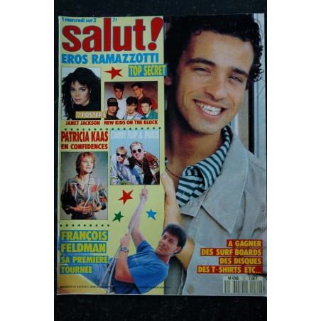 Salut ! M4768 074    n° 74  1990   Johnny  HALLYDAY  Janet Jackson MEL GIBSON  PACIFIQUE