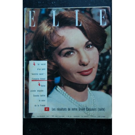 ELLE   582  18 février 1957   Françoise ARNOUL Cover + 2 p. - Gloria Andreota D. du Mourier A. Green  - 90 pages FASHION VINTAGE