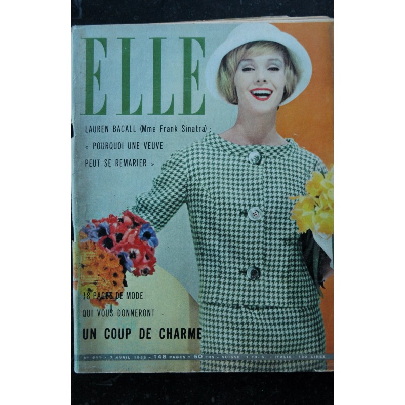 ELLE   635 24 février 1958  Spécial ARTS MENAGERS Cardin Laroche Saint Laurent   - 104 pages FASHION VINTAGE