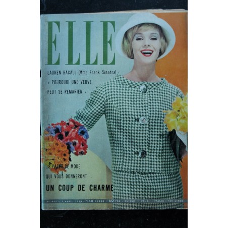 ELLE   635 24 février 1958  Spécial ARTS MENAGERS Cardin Laroche Saint Laurent   - 104 pages FASHION VINTAGE